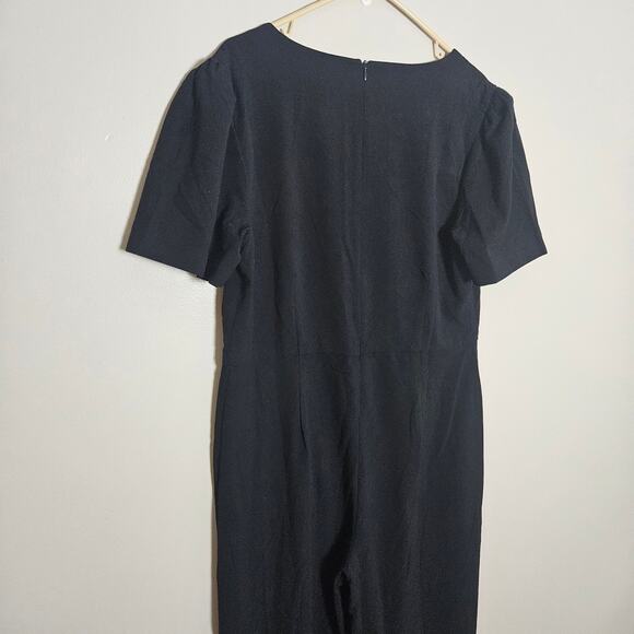 NWOT Halogen Sweetheart Neck Wide Leg Jumpsuit Sz Large in Black - Picture 8 of 13